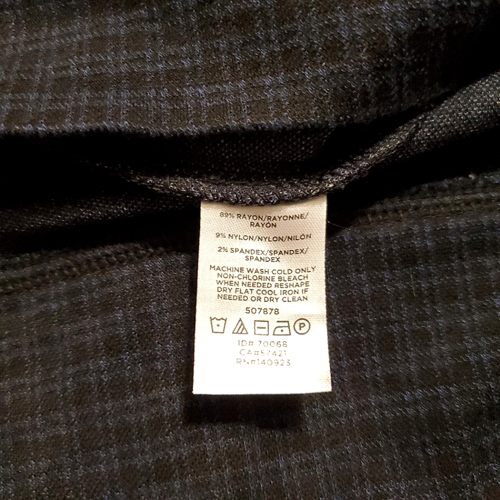 LOU & GREY (Loft) Navy & Black Plaid Short Sleeve Top, XS/S - Picture 5 of 8